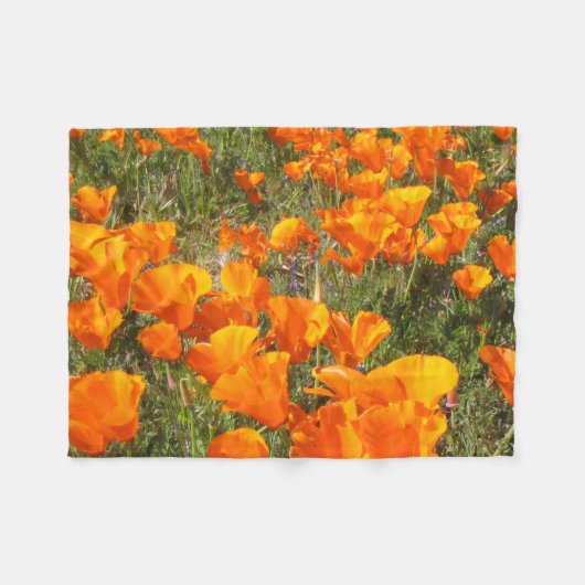 California Poppies Fleece Blanket Deken (Voorkant (Horizontaal))
