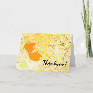 California Poppies Merci ! Carte
