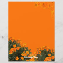 California Poppies Ongevoerd Papieren Blad