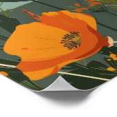 California Poppies Origineel Abstract Art Poster (Hoek)
