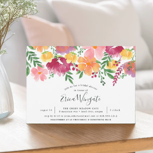 California Poppy Bridal Shower Invitation Kaart