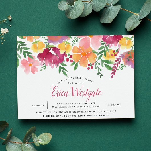 California Poppy | Bridal Shower-uitnodiging Kaart