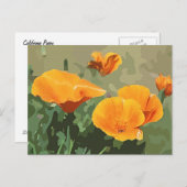 California Poppy Briefkaart (Voorkant / Achterkant)