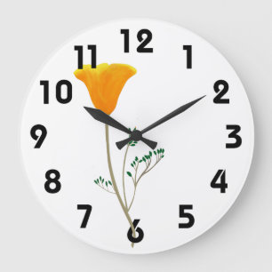 California Poppy Clock Grote Klok
