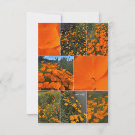 California Poppy Collage Notitiekaartje