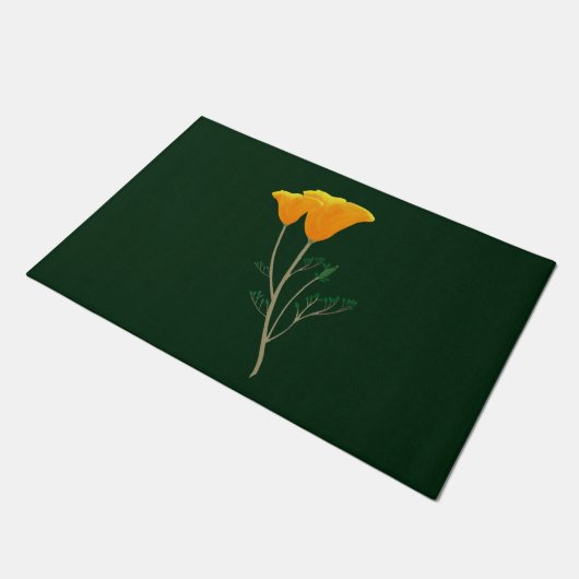California Poppy Doormat Deurmat (Schuin)