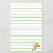 California Poppy Flowers Oranje Green Lined (Achterkant)