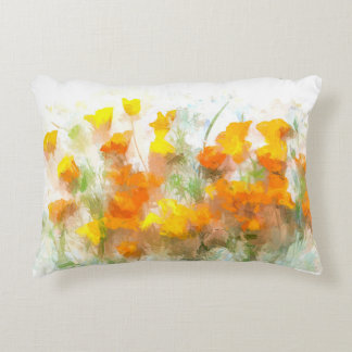California Poppy Impressionistic Art Accent Kussen