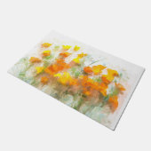 California Poppy Impressionistic Art Deurmat (Schuin)