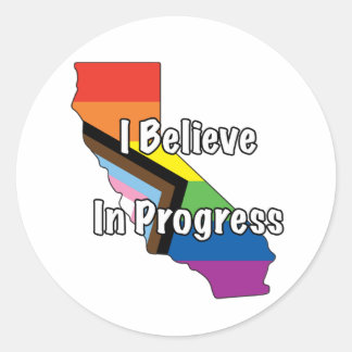 California Pride - Geloof in vooruitgang Vlag Ronde Sticker
