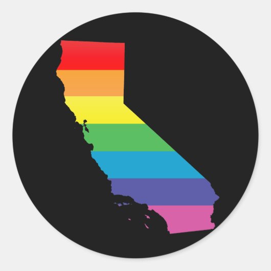 california pride. gestript. ronde sticker (Voorkant)