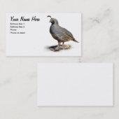 CALIFORNIA QUAIL #1 VISITEKAARTJE (Voorkant / Achterkant)