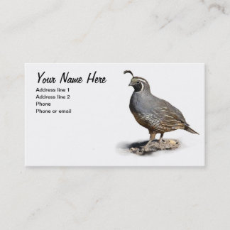 CALIFORNIA QUAIL #1 VISITEKAARTJE