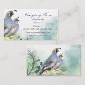 California Quail Carte de visite Bird Nature (Devant / Derrière)