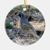 California Quail Keramisch Ornament (Voorkant)
