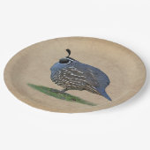 CALIFORNIA QUAIL PAPIEREN BORDJE (Gekanteld)