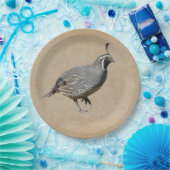CALIFORNIA QUAIL PAPIEREN BORDJE (Feest)