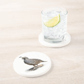 CALIFORNIA QUAIL ZANDSTEEN ONDERZETTER (Zijkant)