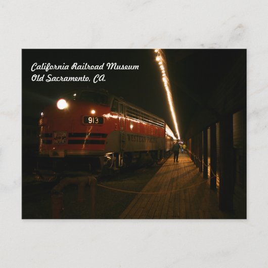 California Railroad Museum, Carte postale (Devant)