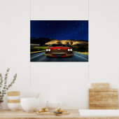 California Rat Rod Car Skeleton Driver Poster (Cuisine)