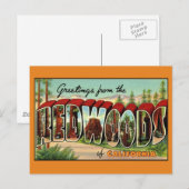 California Redwood Greeting Briefkaart (Voorkant / Achterkant)
