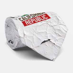 California Republic Afbladderende verf stijl Stropdas