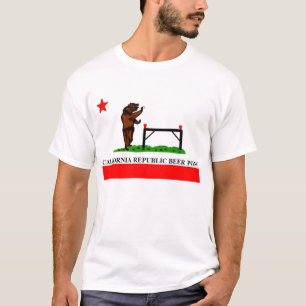 California Republic Beer Pong Flag T-shirt
