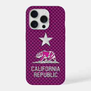 CALIFORNIA REPUBLIC Chrome op koolstofvezel iPhone 15 Pro Hoesje