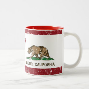 California Republic Flag Big Sur Tweekleurige Koffiemok