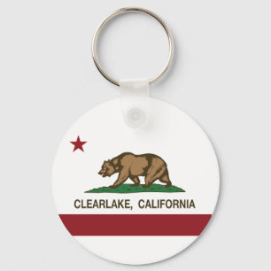 California Republic Flag ClearLake Sleutelhanger
