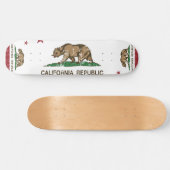 California Republic Flag Distress Skateboard (Horizontaal)