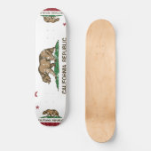 California Republic Flag Distress Skateboard (Voorkant)
