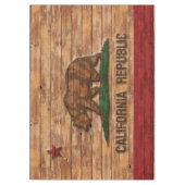 California Republic Flag  Wood Design Tafelkleed (Voorkant)