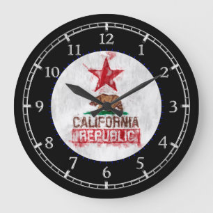 California Republic in Painterly Style Dial Grote Klok