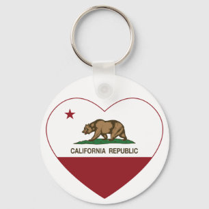 California Republic Love California Heart Sleutelhanger