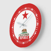 California Republic State Flag Large Star Dial Grote Klok (Hoek)