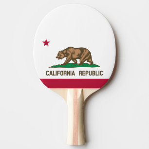 California Republic state flag ping pong paddle Tafeltennisbatje