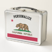 California Republic vlag aangepaste metalen lunchb (Voorkant)