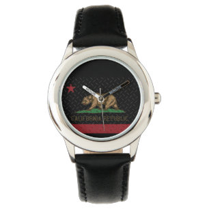 California Republic Zwart Diamond Bord Horloge