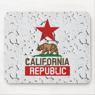 California Republiek Afbladderende Verf Decoratie Muismat