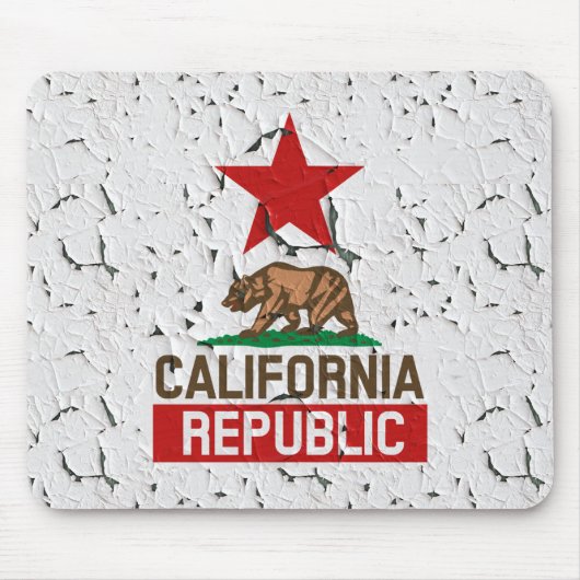 California Republiek Afbladderende Verf Decoratie Muismat (Voorkant)