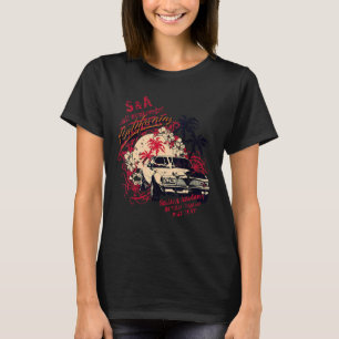 California Retro Beach L A T-shirt