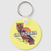 California Retro State Silhouet Sleutelhanger (Voorkant)