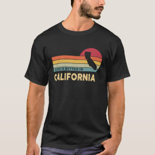 CALIFORNIA Retro  US State Map California P T-shirt