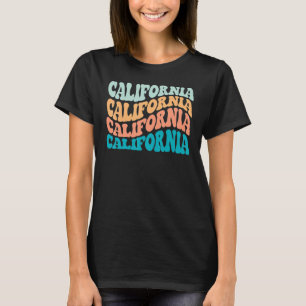 California Retro Wavy Groovy, Californië l T-shirt