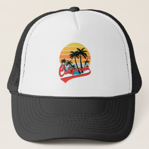 California Retro Zonsondergang Trucker Hoed Pet