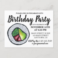 California Roll Japans eten sushi verjaardagsfeest