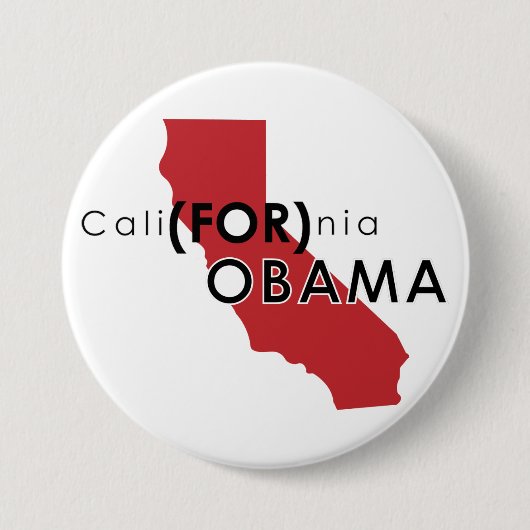 CaliFORnia Ronde Button 7,6 Cm (Voorkant)