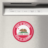 California Round Emblem Magneet (Insitu (Vaatwasser))