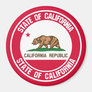 California Round Emblem Magneet